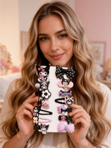 Miniso Hair Clips Set 14Pcs Soft Cute Lightweight Convenient Practical For Daily Wear Party School Gift For Women Adults Includes Hair Pins Barrettes Claws - Style1 - View 2