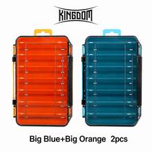 Kingdom 1pc/2pcs Double Sided Fishing Tackle Box High Strength Plastic 12/14 Compartment Bait Lure Hook Storage Case Portable Fishing Accessories Organizer - Multicolor - View 13