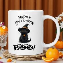 [24-Hour Shipping Within Mexico] Double-Sided Mug, A Fun Cat-Themed Coffee Mug, Available In 11 And 15 Oz Sizes, Made Of Ceramic. This Mug Is Suitable For Coffee Or Tea, Has A Smooth Glaze, And Features A Creative Double-Sided Print. It's A Versatile Mug Suitable For Any Season And Also Makes A Great Halloween Gift. - 1 - 查看 3