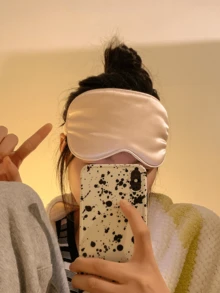 1个女士睡眠眼罩，丝滑透气舒适，缓解午睡和睡眠疲劳 - 彩色 - 查看 12