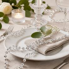 7mm Electroplated Bead Chain 2.6/9.8/32ft Cuttable Holiday Decoration String, Wedding Ceremony And Candle Holder Decor, Gift Wrapping Stage Exhibition Indoor Outdoor DIY Holiday Accent - View 7