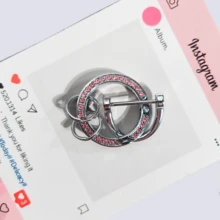 1pc INS Luxury Style Shiny Rhinestone Electroplated Spring Key Split Ring, Car Accessory, Car Key Case Modification Matching Hanging Ring, Machine Part, Assembly Fixing Connector For Various Mechanical Equipment, Thickened Rust-Proof High Elasticity Heavy-Duty Hardware Buckle Accessory - Rhinestone Spring Coil - View 9