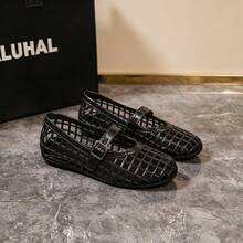 Summer Jelly Sandals For Women, Fashion Jelly Sandals Casual & Stylish Shoes, Elegant High Heel Soft Comfort Breathable Daily Outdoor Footwear - 黑色 - 查看 4