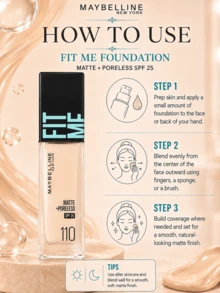 Maybelline 美寶蓮 Soft Matte 防曬粉底液 #110，5/30ml，長效滋養，3合1，自然觸感，霧面無瑕妝效，適合油性肌膚 - 柔霧版110 - 查看 12