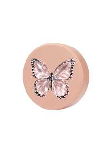Pink Round Metal Butterfly Decorated Jewelry Box With Mirror, Portable Jewelry Storage Box, Travel Jewelry Box, Multifunctional Jewelry Box For Women To Hold Lipstick, Necklace, Earrings, Suitable As A Thoughtful Gift For Girls, Couples, Sisters, For Vacation, Engagement, Back To School, Business Trip, Office, Mother's Day, Wedding Season, Anniversary, Birthday - Multicolor - View 13