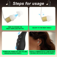 2pcs Rechargeable Ear-Hook Hearing Amplifier, Sound Enhancer With Volume Control, Feedback Cancellation, Suitable For Adults And Elderly, Great Gift - View 7