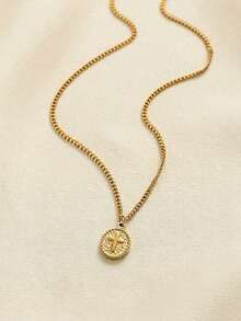 1pc Elegant Cross Pendant Necklace, Suitable For Women's Daily Wear Jewelry - Gold - View 5