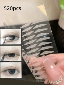 520入迷你雙眼皮貼，適合單眼皮/腫眼皮，自然隱形，適合學生、居家、辦公室、旅行、戶外使用，平價好物，聖誕禮物，適合女性的禮物，彩妝工具 - 彩色 - 查看 10