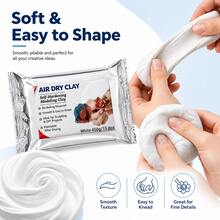 Air-Drying Clay Is Suitable For Sculpture. Featuring A Realistic Stone-Like Texture For Creating Busts, Decorative Stones - White - View 6
