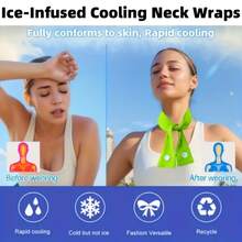 Soft Cool Ice Silk Scarf, Reusable Camping Towel, Breathable Mesh Neck Warmer, Suitable For Summer Outdoor Activities And Travel, Lightweight And Comfortable - Cooling Scarf - View 3