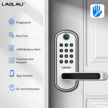 Smart Fingerprint Door Lock With Keypad, APP Control, IC Card, Password, Emergency Power Supply, Adjustable Left/Right Handle, Suitable For Home, Office, Bedroom - 彩色 - 查看 3