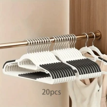 10pcs Non-Slip Invisible Clothes Hangers, Heavy Duty Coat Hangers, Durable Clothing Racks For Bedroom, Bathroom, Home Storage And Organization - Multicolor - View 21