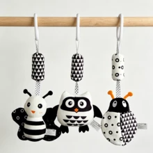 Cute Bell Black & White Rattle Toy For Babies & Toddlers - Multicolor - View 8