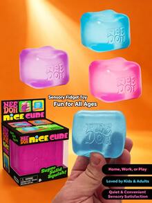 Đồ chơi Fidget NeeDoh Nice Cream hình khối đá lạnh, khối Fidget, bóng xả stress, đồ chơi bóp mềm, đồ chơi mềm hồi chậm giảm căng thẳng, bộ đồ chơi giáo dục DIY cho trẻ em, bóng xả stress gel mềm maltose, công cụ giảm căng thẳng đầu ngón tay cho văn phòng và gia đình, đồ chơi cảm giác vui nhộn giảm lo âu, đồ chơi giảm căng thẳng hình khối đá lạnh chân thực hồi chậm, đồ chơi Fidget sáng tạo 3 màu, trang trí bàn làm việc phong cách INS cao cấp, phù hợp cho tiệc sinh nhật, quà tặng lễ hội, quà tặng túi quà, quà tặng nhỏ vui nhộn giảm căng thẳng thưởng cho trẻ em (Hộp giao ngẫu nhiên) - Nhiều màu - Xem 3
