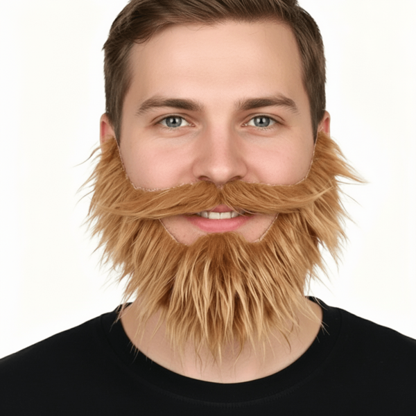 Lustiger Schnurrbart für Halloween: Geeignet zum Spielen klassischer Charaktere wie Gandalf, Weihnachtsmann, alter Zauberer, Zwerg usw. Verwandeln Sie sich sofort für Cosplay & Rollenspiele, Geburtstagsfeiern, KTV, Treffen mit Freunden