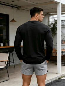 3-Pack Men's Summer Sunscreen Shirt Men's Performance Long Sleeve T-Shirt Men's Long-Sleeved T-Shirts, Breathable And Quick-Drying, Suitable For Fitness And Outdoor Leisure, Fishing, Golf, Outdoor Work - 白色+黑色+藏青 - 查看 3