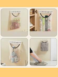 8PCS/4PCS/1PC Hanging Underwear Sock Storage Organizer, Non-Perforated Hanging Bag, Multi-Functional Hanging Bag, Bathroom Bedroom Kitchen Mesh Bag, , Reusable Household Door Back Storage Mesh Bag, Wardrobe Storage Bag, Dormitory Clothing Storage Bag - Mesh Bag - View 12