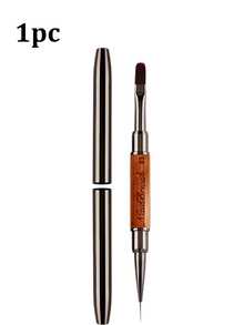 1/3pcs Double-Ended Wooden Handle Multi-Functional Nail Art Brush Set, Suitable For Acrylic, Gel, Polygel Nails, Can Be Used For French Manicure, Line Drawing, 3D Carving, Relief, Nail Care And Fine Sketching - Multicolor - View 8