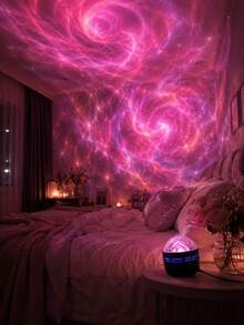 1pc LED Ambiance Light, Multi-Color Water Wave Projection Lamp, Remote Control Desktop Model, Suitable For Bedroom, Living Room, Gaming Desk Decor - Multicolor - View 6