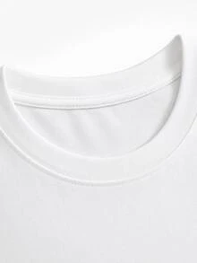 Playera masculina 100% algodón transpirable, estampado del trofeo de Los Ángeles, manga corta cuello redondo, estilo fanático para verano y deporte |   Camiseta con el trofeo de la Copa del Mundo, camiseta de fútbol de Los Ángeles, ropa casual para fans, unisex. - Blanco - Ver 4