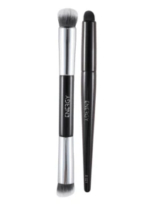 ENERGY Premium Single 2-In-1 Makeup Tool - Dual-Ended Precision Brush For Concealing, Detail Blending, And Spot Setting - Black Handle - Black - View 1