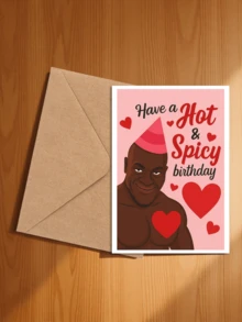 1pc Interesting & Passionate Birthday Card | Romantic & Fun Celebration Card, Suitable For Sending To Spouse, Partner, And Close Friends On Special Birthdays, Holidays, And Birthday Parties, Cartoon Fantasy Theme, Paper Material, Applicable For Valentine's Day, Anniversary, Birthday, And Other Occasions - 18*13cm - View 4
