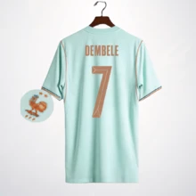 2026 France National Team Away Mint Green Jersey, Fan Version, Breathable Sports Short Sleeve, With Numbers 6 / 7 / 8 / 10 / 11 / 13 / 19 / 20 / 24 Printed - 2026法國客場 - 7 - 查看 1
