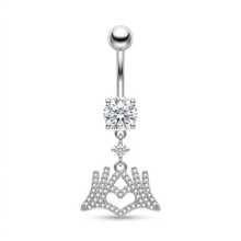 1 chiếc khuyên rốn hình bướm đính đá Cubic Zirconia, cỡ 14G/10mm, chất liệu thép không gỉ, phụ kiện độc đáo cho tiệc tùng và ngày lễ. - Nhiều màu - Xem 9