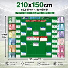 2026年世界杯赛程海报,尺寸39.4英寸*25.7英寸,2026年世界杯周边商品,足球迷必备,足球赛事海报,派对装饰赛程表 - 彩色 - 查看 13