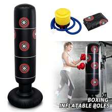 Inflatable Punch Box Sport Heavy Duty Free Standing Adults Kids Kick Boxing MMA - 預設 - 查看 1
