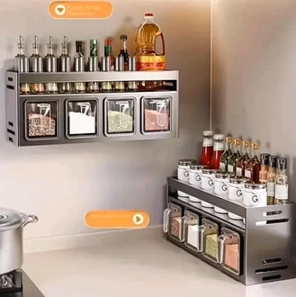 Bastidores de cocina montados en la pared - A - Ver 1