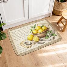 1pc Lemon Print Carpet, Fresh Summer Style, Decorative Rug, Bedroom Decor, Small Rug, Carpet, Home Decor, Living Room Carpet, Small Living Room Rug, Bedroom Rug, Living Room Home Decor, Outdoor Rug, Washable Carpet - Multicolor 1 - View 5