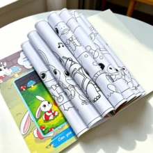 beartale 20頁可愛長頸鹿塗色本幼兒用，動物主題DIY繪畫素描本，兒童創意素描本美術用品，蒙特梭利早期學習教育玩具，幼兒園教室學校用品，開學生日禮物 - 彩色 - 查看 7