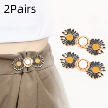 2/4Pcs Pants Waist Tightener, Detachable Jeans Buttons For Loose Jeans, Seamless And Tool-Free Jeans Button Pins, Adjustable Jeans Button Pins, Daisy Instant Pants Button Tightener - Multicolor - View 23