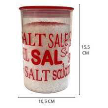 Pote Hermético Organizador Cozinha Sal Açúcar Café 1000Ml Acrílico Porta Mantimentos Multiuso - Preto - Visão 2
