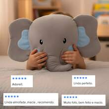 ALMOFADA ELEFANTE AZUL - Azul bebê - Visão 7