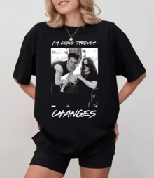 Short-Sleeved T-Shirt Printed With "O-Z-Z-Y 'Changes' Quote Tee", Unisex Loose Fit - Black - View 6