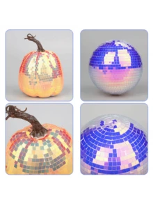 Glass Mirror Disco Tiles - Self-Adhesive Mosaic Tiles - Perfect For Creating Disco Themed Decor, Disco Balls, Handmade Cards And Art Collages. Self-Adhesive Reflective Mirror Tiles For DIY Crafts - Multicolor - View 4
