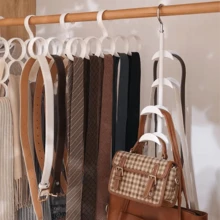 360° Rotating Hook, Multi-Functional 4-Layer Hanging Rack, Anti-Slip Stainless Steel Non-Damaging Hook Rack, Door Behind Closet Storage Hooks, Tie & Belt Storage Hooks, Bedroom Wardrobe Organizer Tool, Back To School Essential - Multicolor - View 10