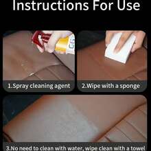 Multifunctional Car Interior Cleaning Spray Powerful Stain Dirt Remover Quick Clean Car Door Panel Seat Dashboard Upholstery Leather Plastic No-Rinse Auto Cleaner Spray - A - View 4