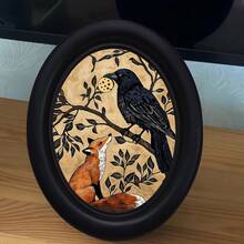 1 pieza Marco de foto decorativo negro, diseño de patrón de múltiples elementos, obra de arte hecha a mano, adecuado para decoración del hogar y la oficina, regalo ideal para coleccionistas, estilos diversos - 7 - Ver 2