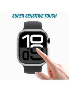 Full Coverage Integrated Protective Case For Apple Watch Series 11/10/9/8/7/6/5/4/SE (40/41/42/44/45/46mm), With Tempered Glass Screen Protector, Transparent PC Buffer Frame, Shockproof And Scratch-Resistant, Easy Installation - 1PC - View 6