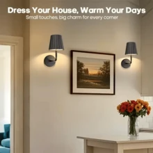 1pc/2pcs Rechargeable LED Wall Lights, LED Wall Lights With Remote Control, Modern Touch Wall Lights With Dimming/Timing, 3 Color Temperatures, LED Night Lights For Bedroom, Living Room, And Hallway (1800mAh) - USB - View 9