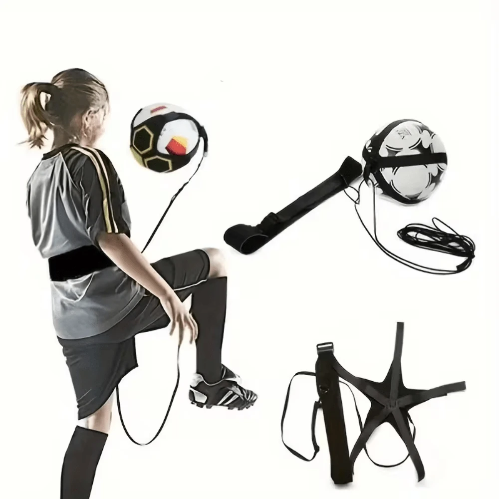 1 pièce Ceinture d'entraînement de football et volleyball, longueur de corde 2,4 m (extensible jusqu'à 8 m), corde anti-rebond réglable, pratique du contrôle du ballon pour débutants, équipement d'entraînement universel des compétences - Multicolore - Voir 1