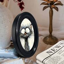 1 pieza Marco de foto decorativo negro, diseño de patrón de múltiples elementos, obra de arte hecha a mano, adecuado para decoración del hogar y la oficina, regalo ideal para coleccionistas, estilos diversos - 12 - Ver 10