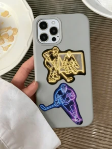 50pcs Neon Ice Hockey Stickers, Waterproof Vinyl Stickers, Suitable For Laptop, Water Bottle, Skateboard, Journal, Helmet. - Multicolor - View 8