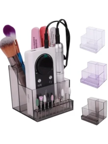 2/1pc Nail Drill Bit Storage Box, 10-Slot Transparent Nail Drill Bit Holder, Plastic Nail Tool Organizer Box, Nail Technician Supplies Display Box - Multicolor - View 8