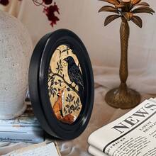 1 pieza Marco de foto decorativo negro, diseño de patrón de múltiples elementos, obra de arte hecha a mano, adecuado para decoración del hogar y la oficina, regalo ideal para coleccionistas, estilos diversos - 7 - Ver 8