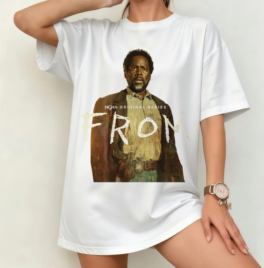 FROM MGMM+ Sheriff Boyd Portrait T-Shirt, White - White - View 1