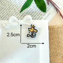 SNOOPY 1个卡通人物布贴，装饰性狗狗刺绣贴纸，适合作为送给粉丝、家人和朋友的小礼物，女友/情侣之选，营造夏日氛围，日常配饰【随机款式】 - 彩色 - 查看 6